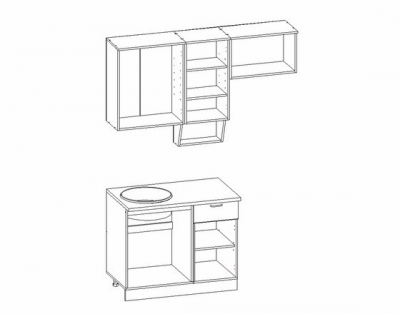 РМ-Кухонный гарнитур Классика-1 МДФ 1600/1000